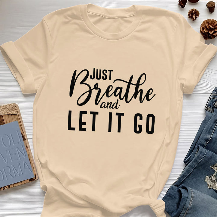 Olivenorma "JUST BREATHE AND LET IT GO" Spiritual Tee T-Shirt - Yellow - 2XL - image 12