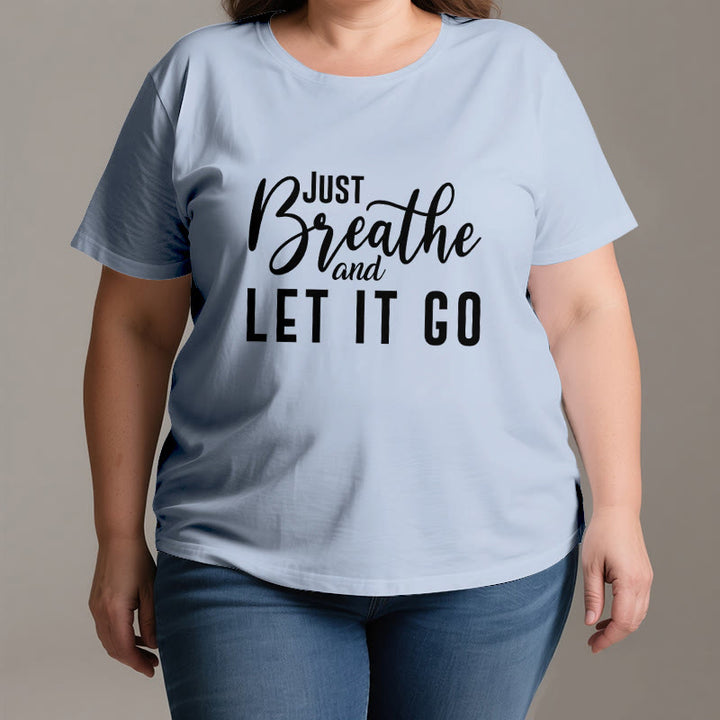 Olivenorma "JUST BREATHE AND LET IT GO" Spiritual Tee T-Shirt - image 3
