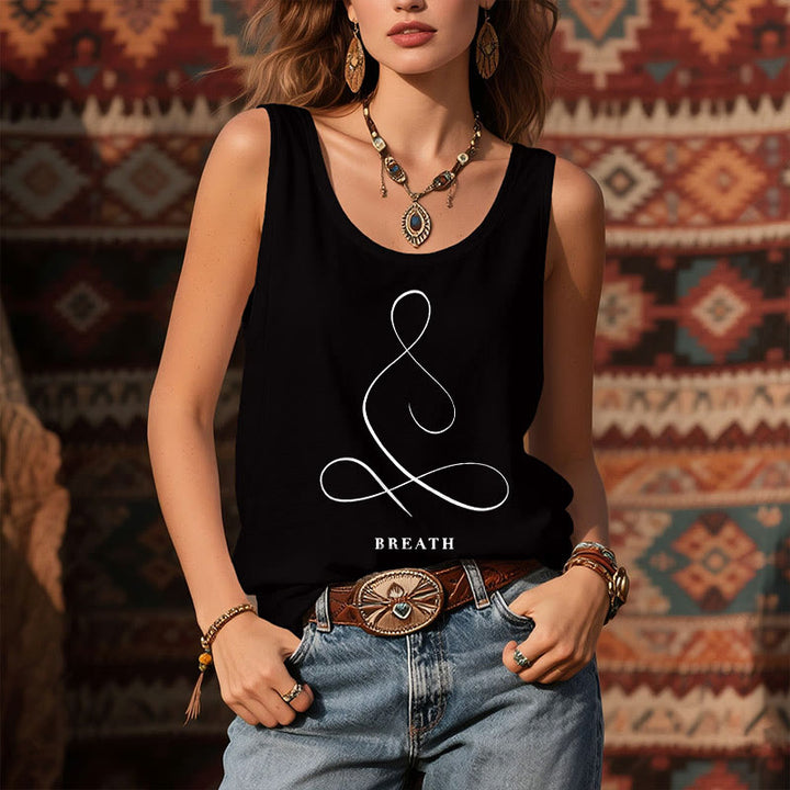 Olivenorma "CALM" & "BREATH" Yoga Tee Spiritual Tank Top - image 16