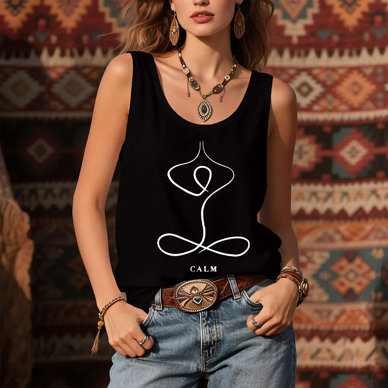 Olivenorma "CALM" & "BREATH" Yoga Tee Spiritual Tank Top - image 5