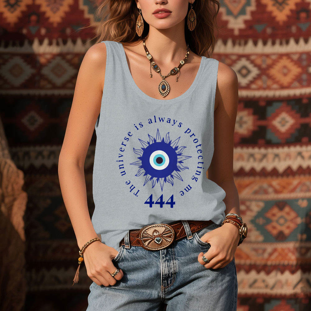 Olivenorma "444" Evil Eye Ward off Evil Protection Tank Spiritual Tee Shirt - image 9
