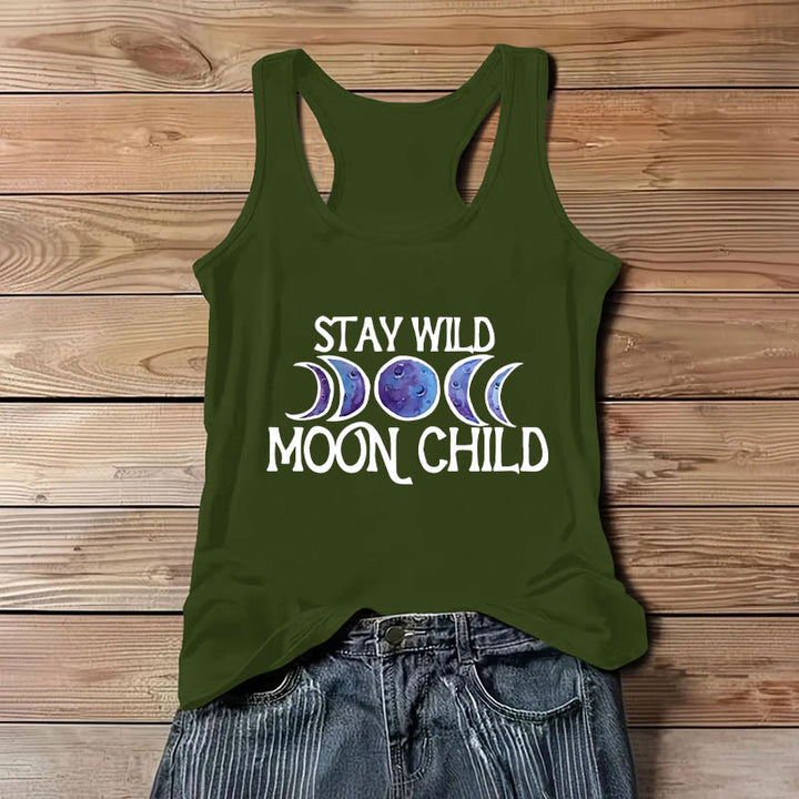 Olivenorma "STAY WILD, MOON CHILD" Moon Phase Soft Spiritual Tank Tee - image 12