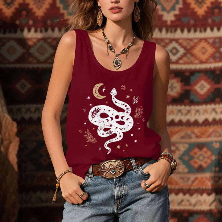 Olivenorma Celestial Snake Design Womens Tank Top - image 8