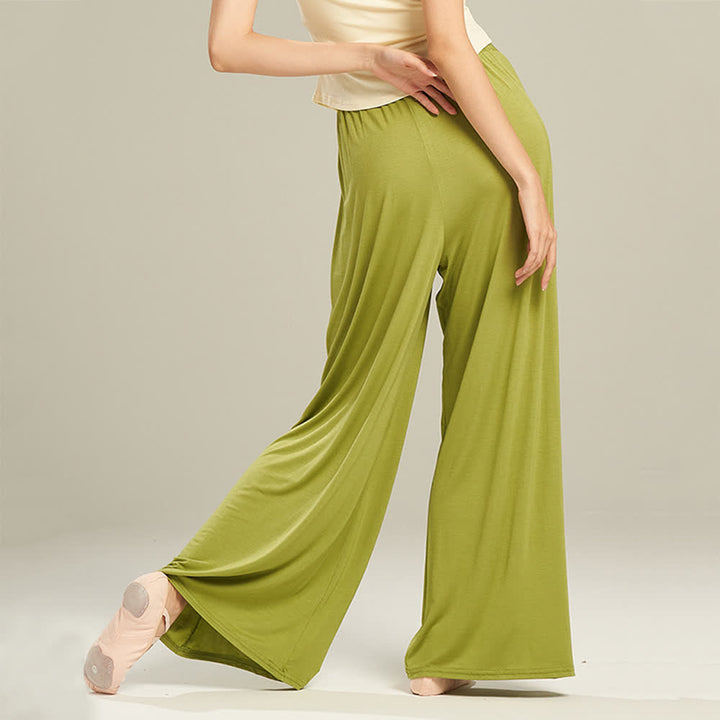 Olivenorma Modal Comfortable Drape Yoga Dance Straight Pants - Avocado Green - 2XL - image 1