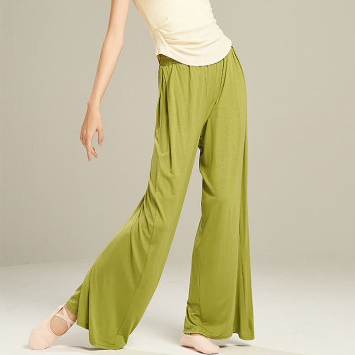 Olivenorma Modal Comfortable Drape Yoga Dance Straight Pants - image 4