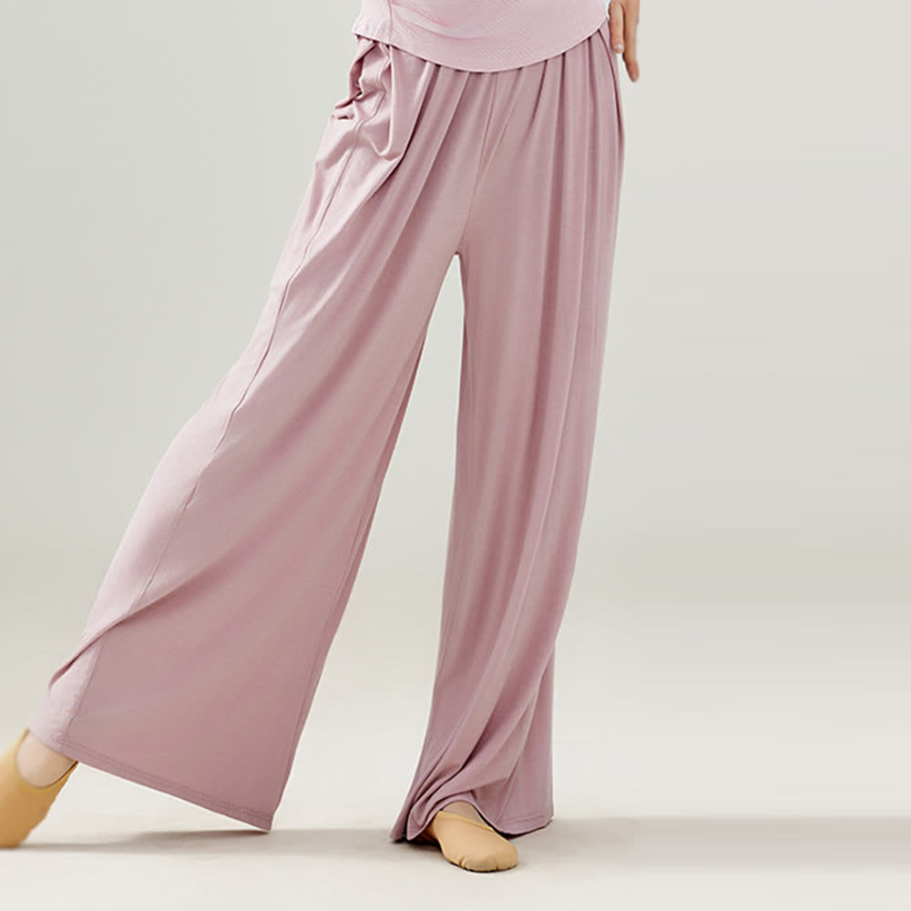 Olivenorma Modal Comfortable Drape Yoga Dance Straight Pants - Lotus Pink - 2XL - image 9