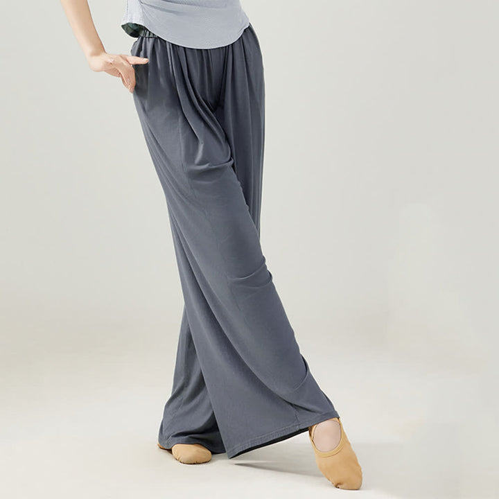 Olivenorma Modal Comfortable Drape Yoga Dance Straight Pants - Gray - 2XL - image 25