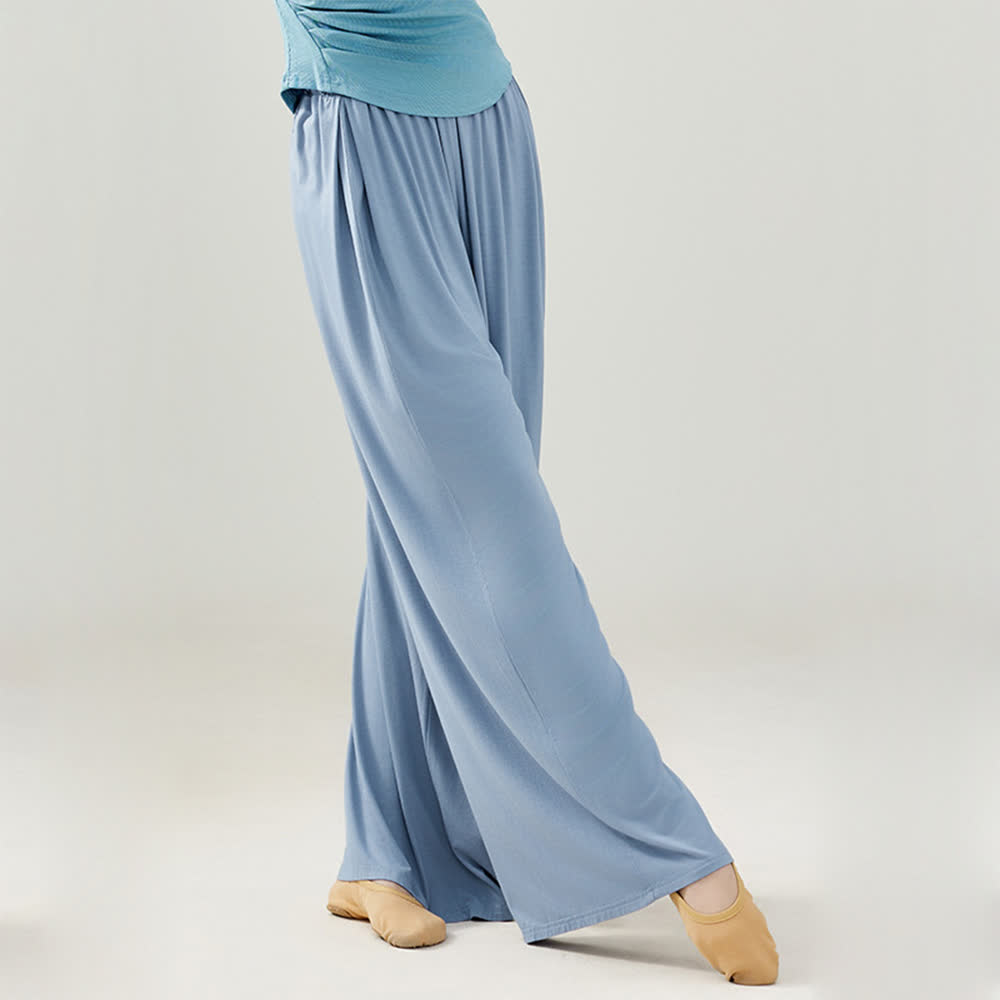 Olivenorma Modal Comfortable Drape Yoga Dance Straight Pants - Blue - 2XL - image 7