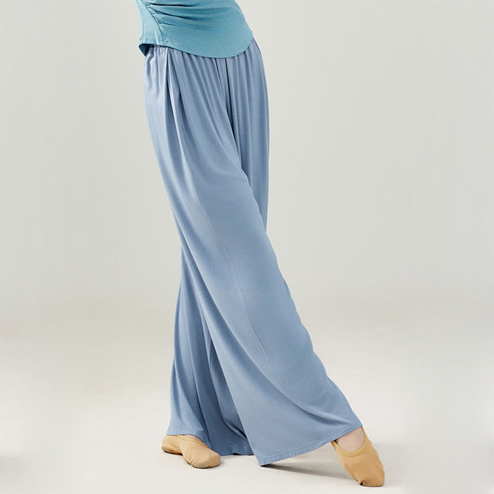 Olivenorma Modal Comfortable Drape Yoga Dance Straight Pants - Blue - 2XL - image 7