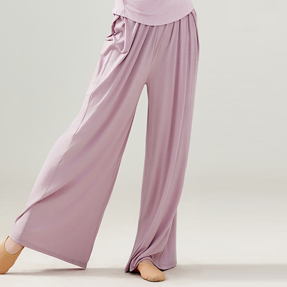 Olivenorma Modal Comfortable Drape Yoga Dance Straight Pants - Light Purple - 2XL - image 17