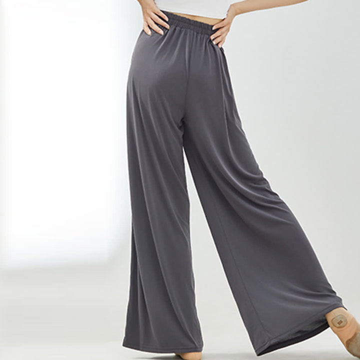 Olivenorma Cuprammonium Rayon Drape Yoga Dance Wide-Leg Pants - image 5