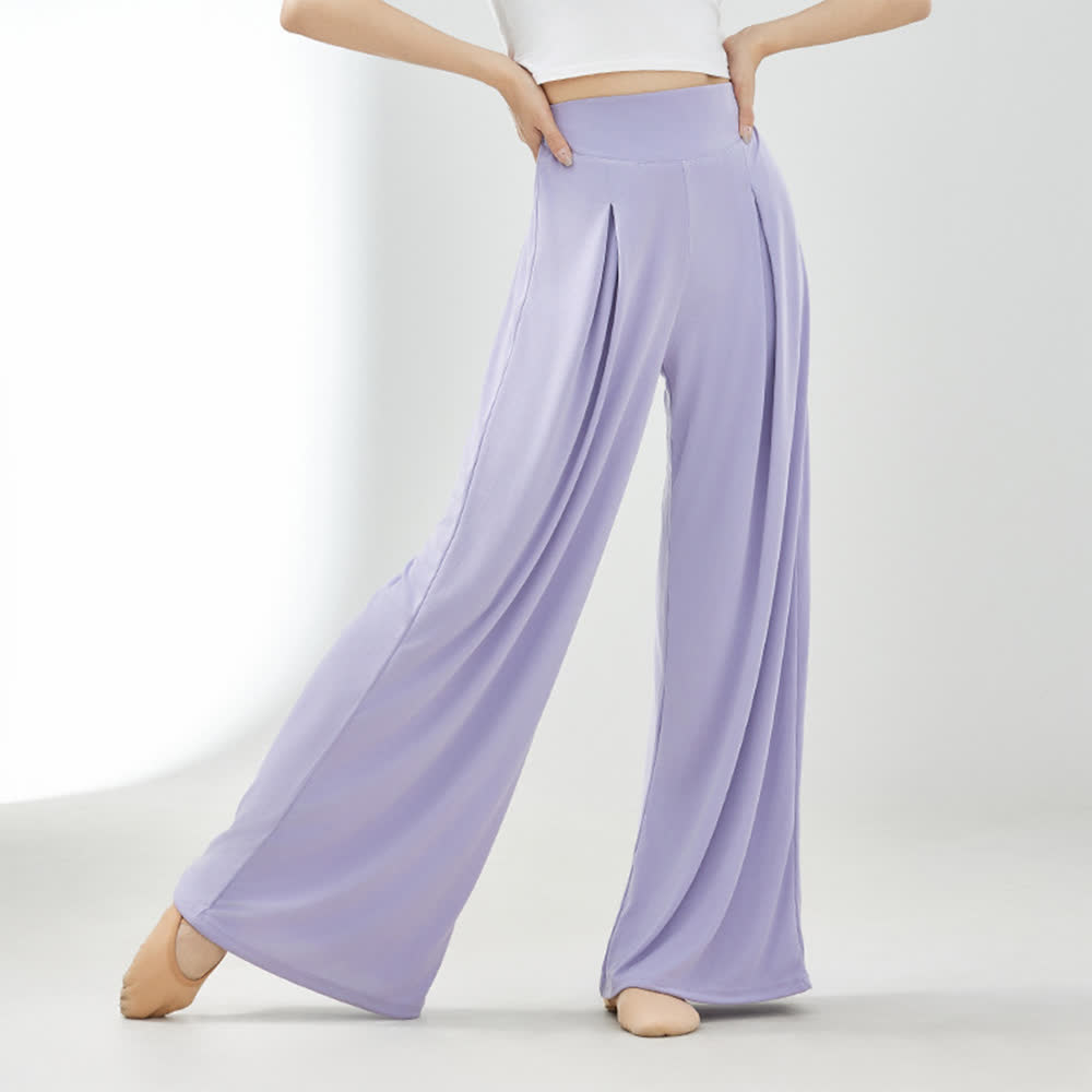 Olivenorma Cuprammonium Rayon Drape Yoga Dance Wide-Leg Pants - Purple - XL - image 9