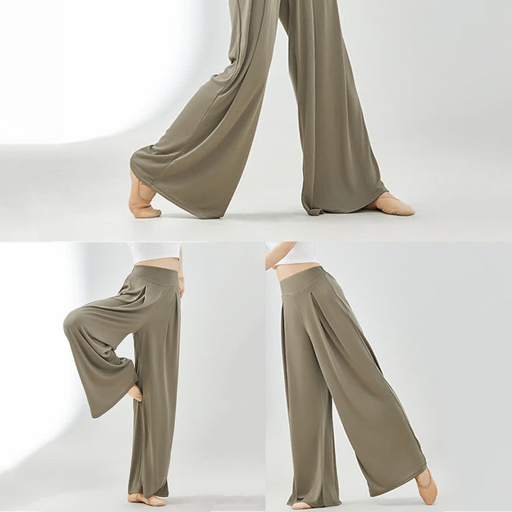 Olivenorma Cuprammonium Rayon Drape Yoga Dance Wide-Leg Pants - image 12