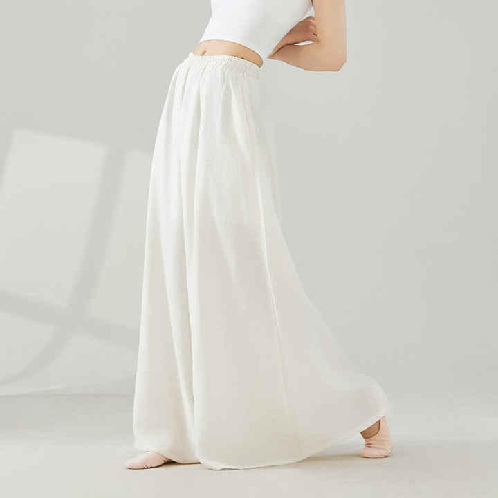 Olivenorma Viscose Drape Yoga Wide-Leg Flared Pants - White - One Size Fits All - image 1