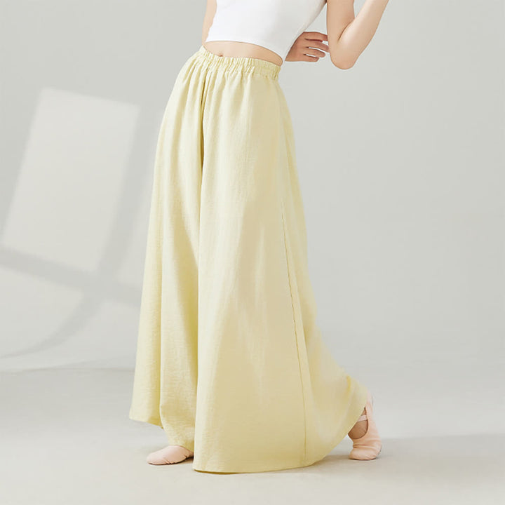 Olivenorma Viscose Drape Yoga Wide-Leg Flared Pants - Yellow - One Size Fits All - image 8