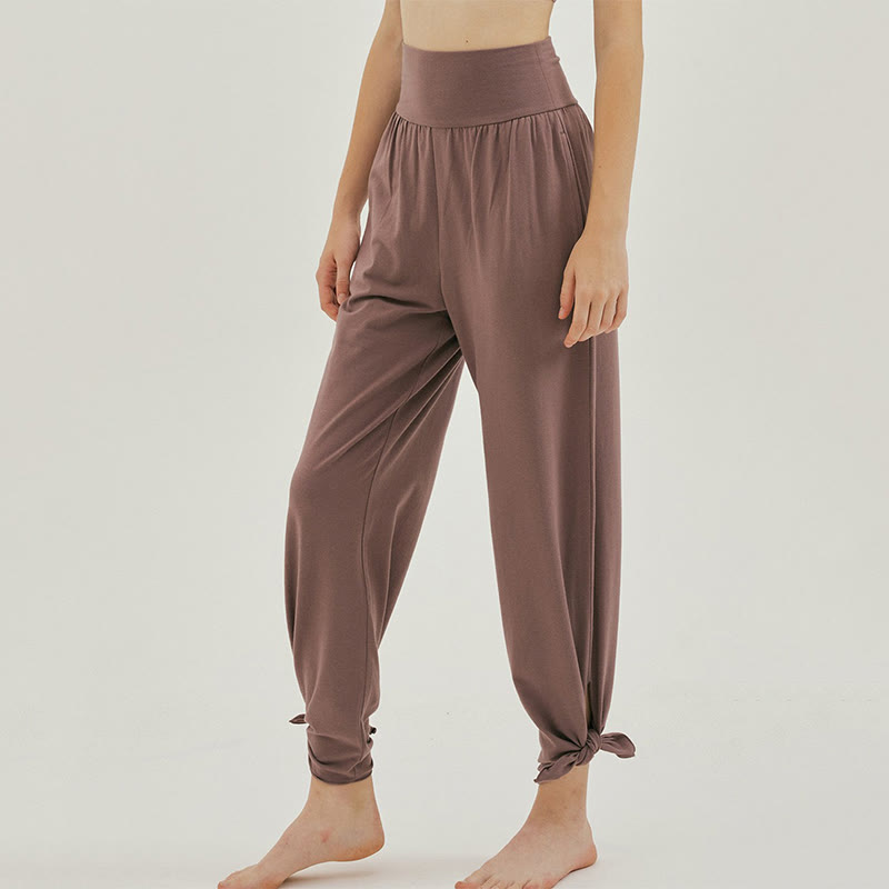 Olivenormafor High Waist Loose Fit Sweatpants Wide Leg Yoga Pants - Purple - L - image 1