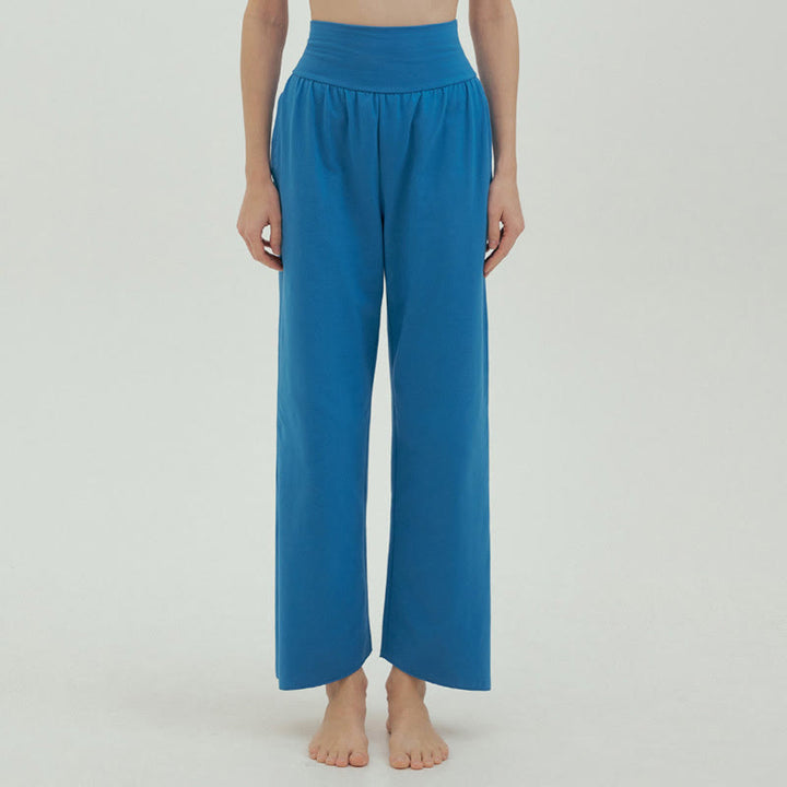 Olivenormafor High Waist Loose Fit Sweatpants Wide Leg Yoga Pants - Blue - L - image 26