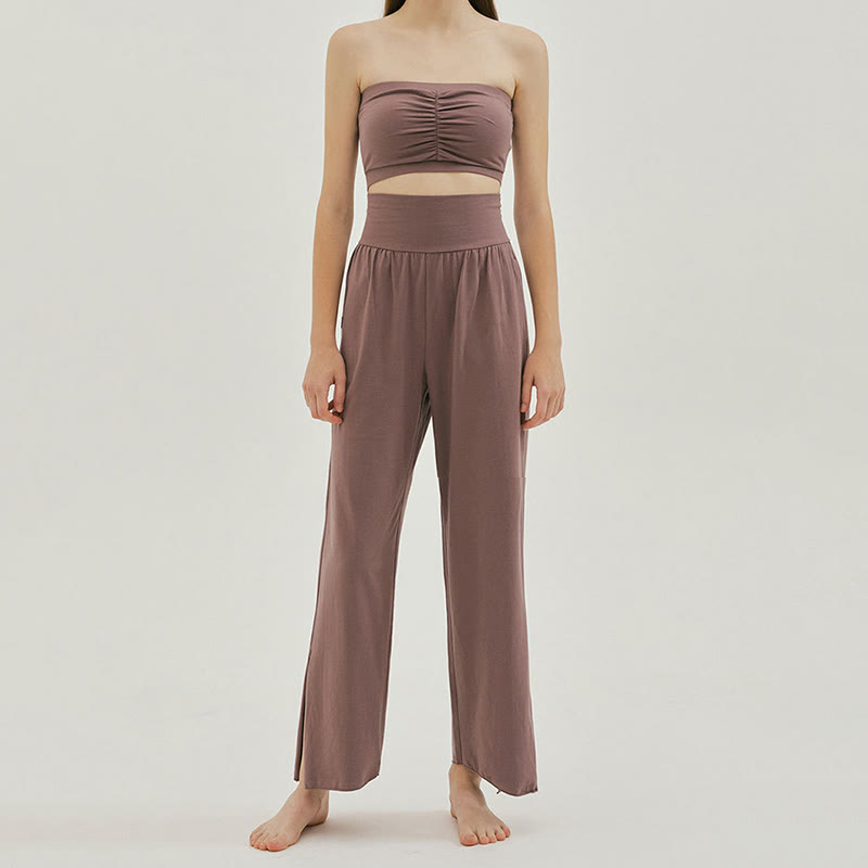 Olivenormafor High Waist Loose Fit Sweatpants Wide Leg Yoga Pants - image 3