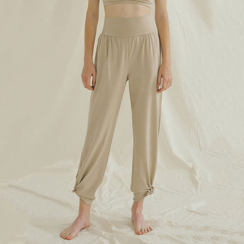 Olivenormafor High Waist Loose Fit Sweatpants Wide Leg Yoga Pants - Beige - L - image 20