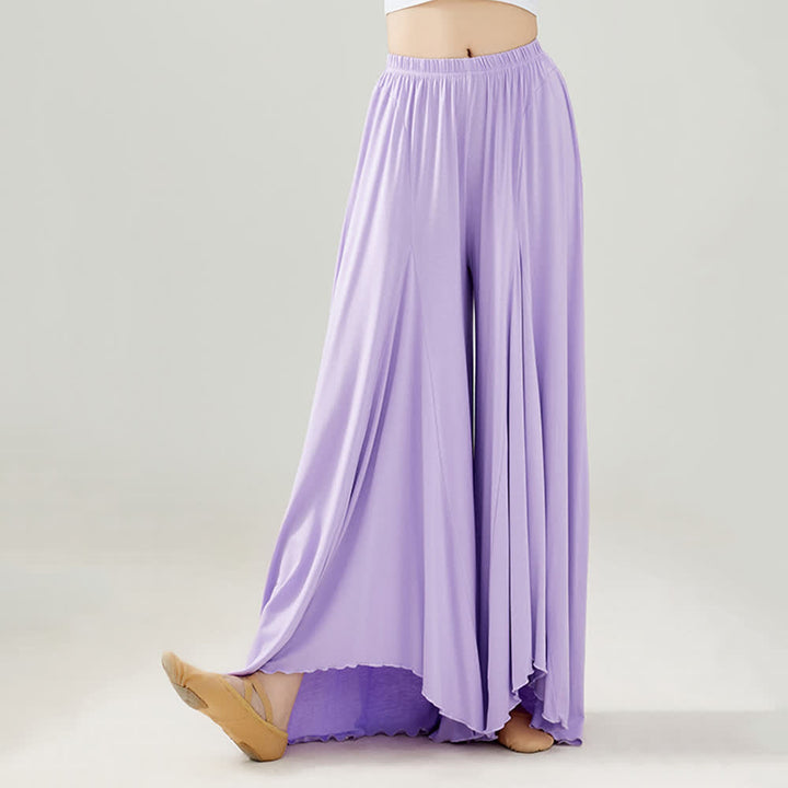 Olivenorma Modal Loose Flowy Ruffle Yoga Pants - Purple - XL - image 13