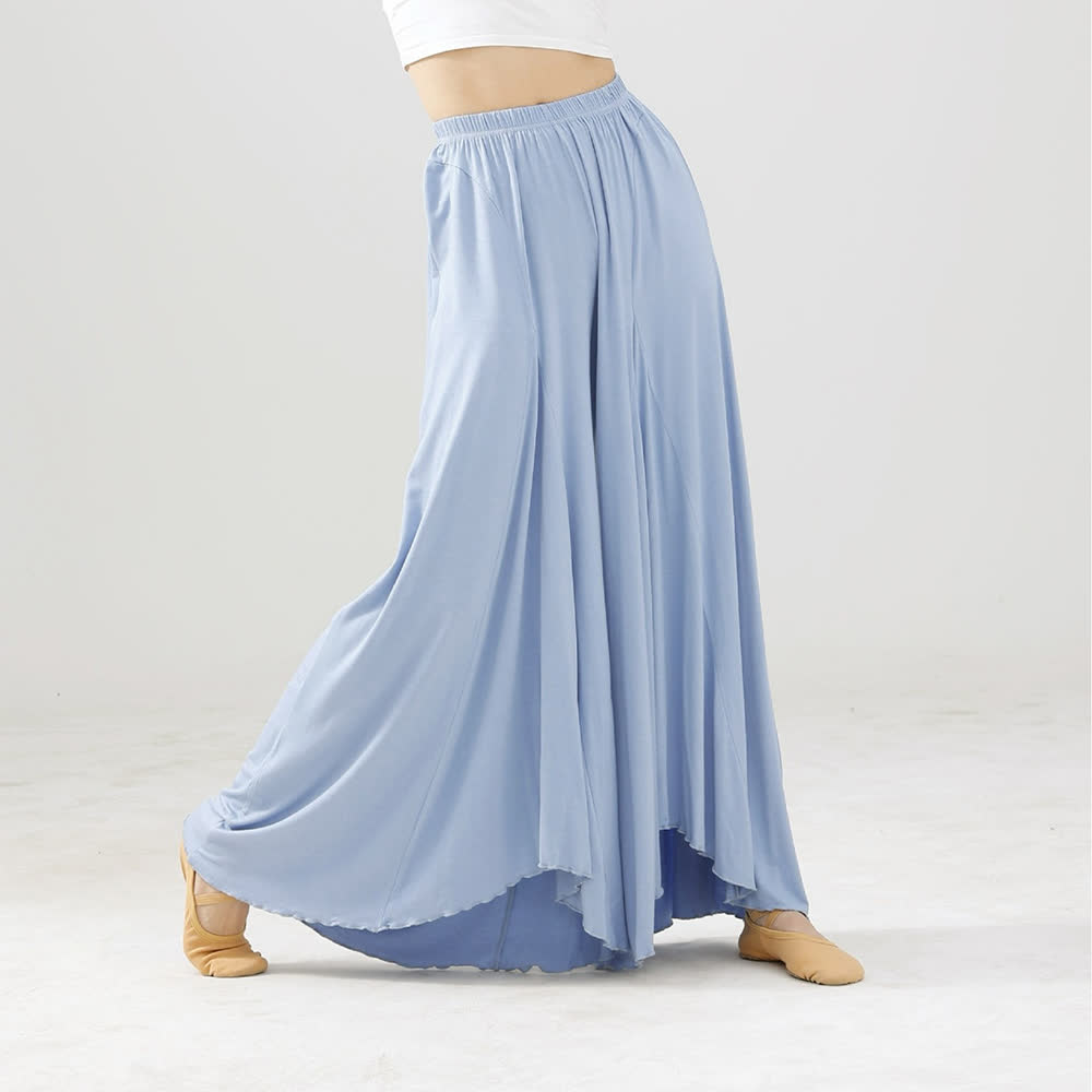 Olivenorma Modal Loose Flowy Ruffle Yoga Pants - Sky Blue - XL - image 9
