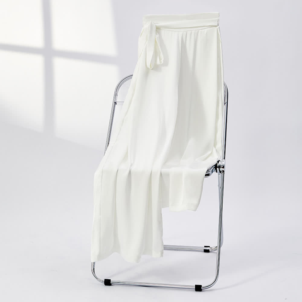 Olivenorma Polyester Flowy Loose Wide-Leg Bandage Yoga Pants - White - XL - image 16