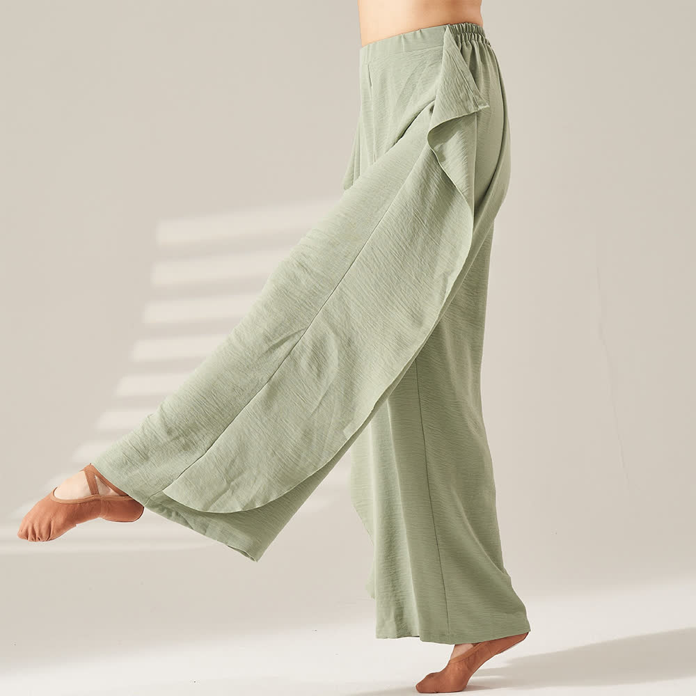 Olivenorma Polyester Flowy Wide-Leg Elastic Yoga Pants - image 6