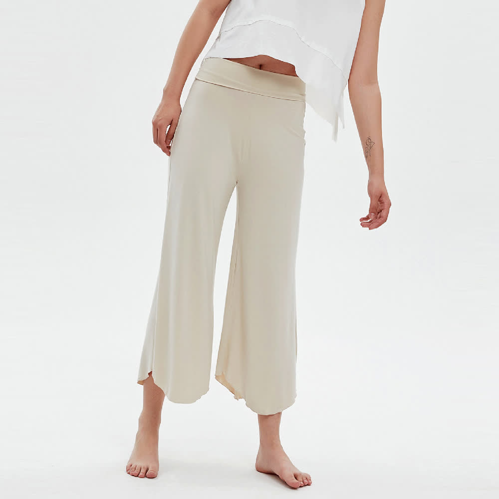 Olivenorma Plain Color High-Waist Wide-Leg Loose Flare Yoga Pants - image 5