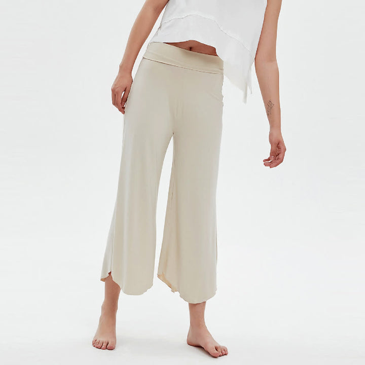 Olivenorma Plain Color High-Waist Wide-Leg Loose Flare Yoga Pants - image 5