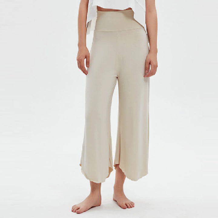 Olivenorma Plain Color High-Waist Wide-Leg Loose Flare Yoga Pants - image 4