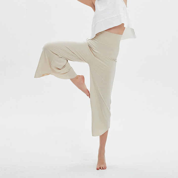 Olivenorma Plain Color High-Waist Wide-Leg Loose Flare Yoga Pants - image 7