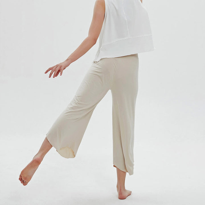 Olivenorma Plain Color High-Waist Wide-Leg Loose Flare Yoga Pants - image 8