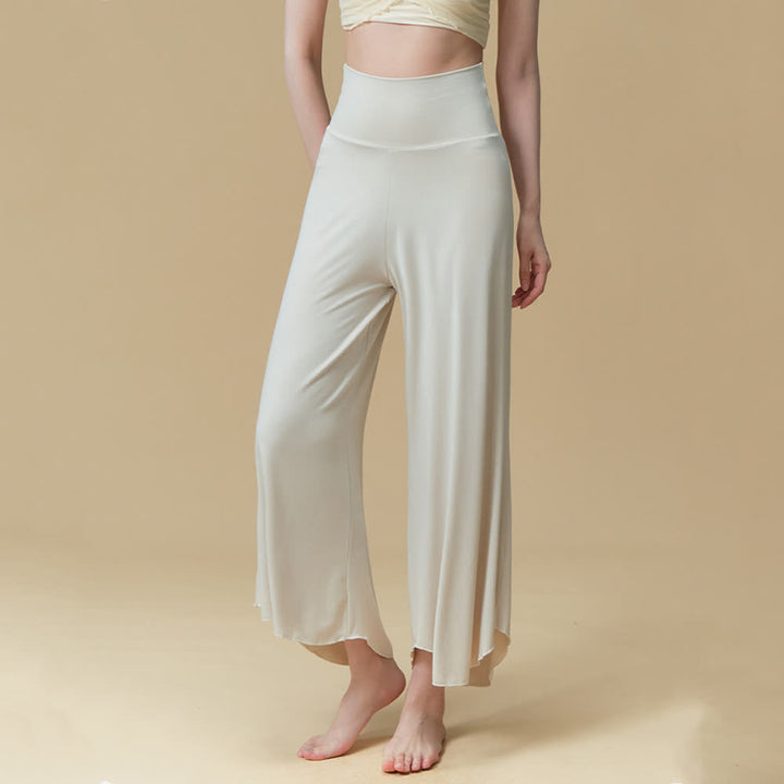 Olivenorma Nylon High-Waist Breathable Yoga Pilates Pants - Off-White - L - image 1