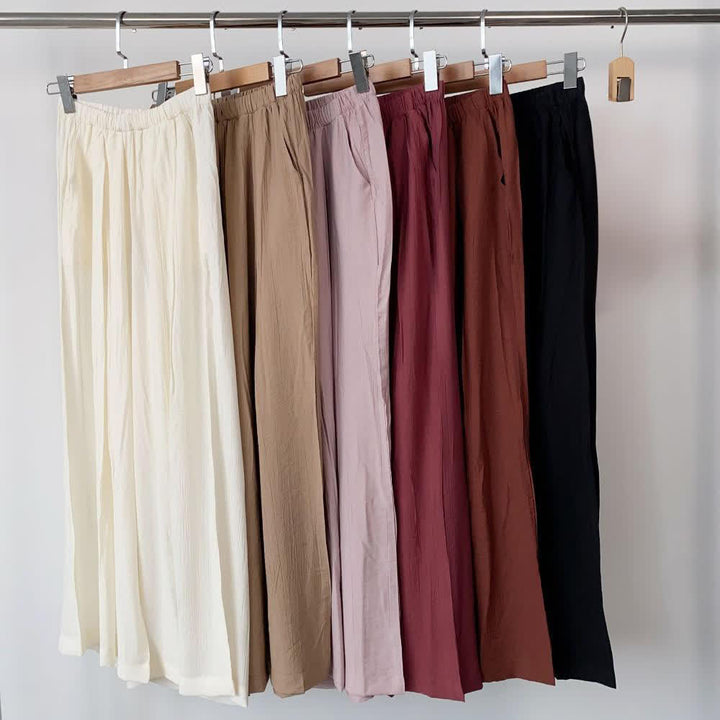 Olivenorma Tencel Cotton Linen Loose Wide-Leg Yoga Pants - image 9
