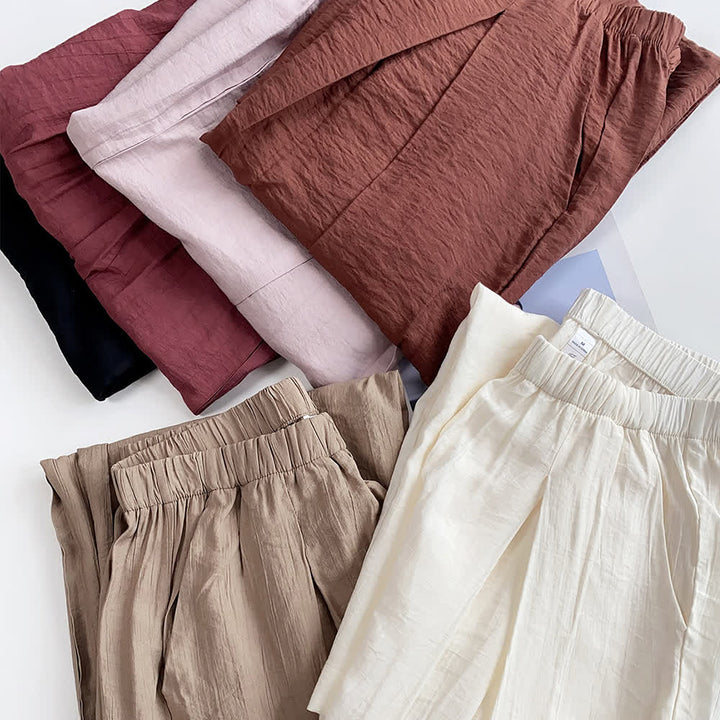 Olivenorma Tencel Cotton Linen Loose Wide-Leg Yoga Pants - image 13