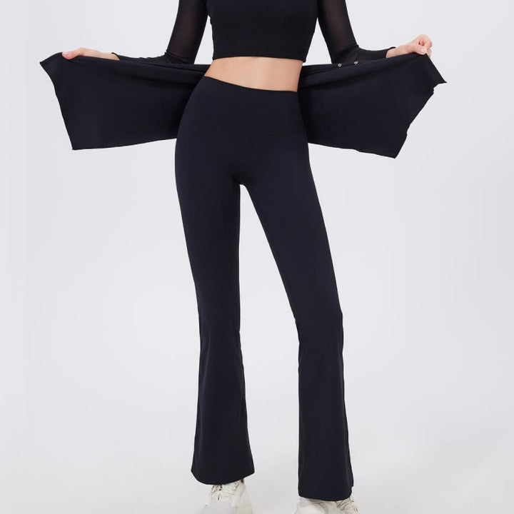 Olivenorma Wide Leg Flare Leggings 2Pcs Hip Cover Up And Yoga Pants Set - image 4