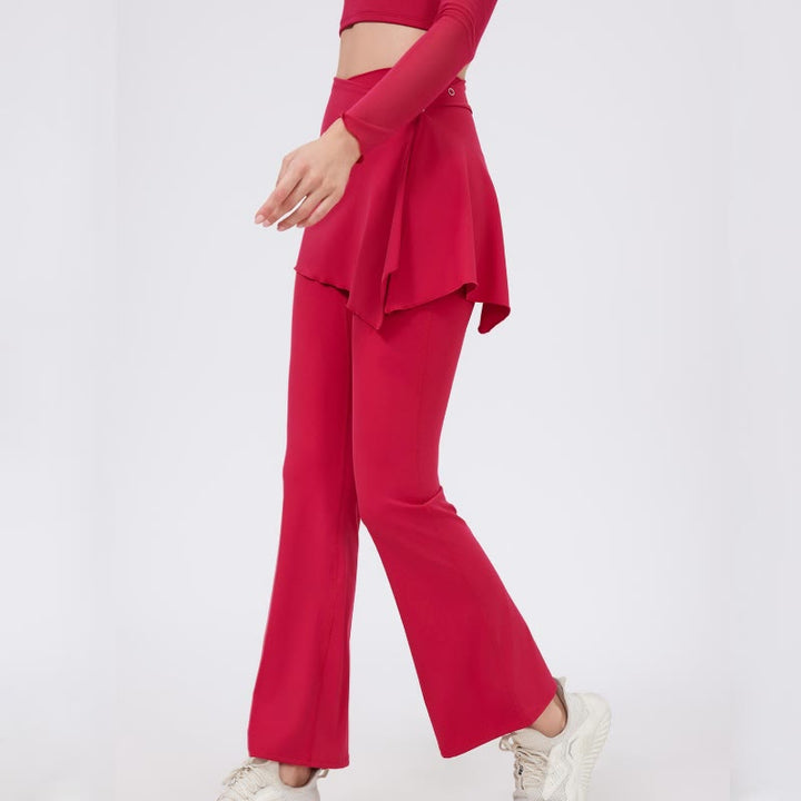 Olivenorma Wide Leg Flare Leggings 2Pcs Hip Cover Up And Yoga Pants Set - image 17