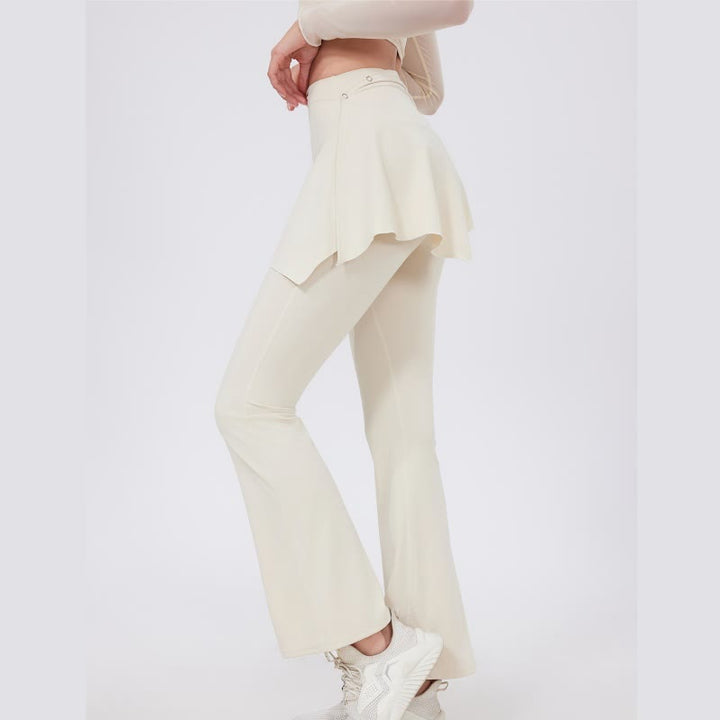 Olivenorma Wide Leg Flare Leggings 2Pcs Hip Cover Up And Yoga Pants Set - image 12