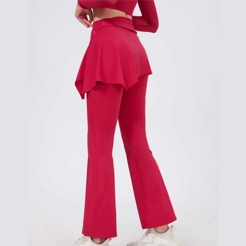 Olivenorma Wide Leg Flare Leggings 2Pcs Hip Cover Up And Yoga Pants Set - image 18