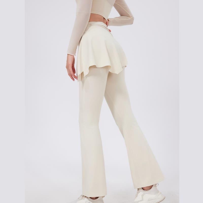 Olivenorma Wide Leg Flare Leggings 2Pcs Hip Cover Up And Yoga Pants Set - image 13