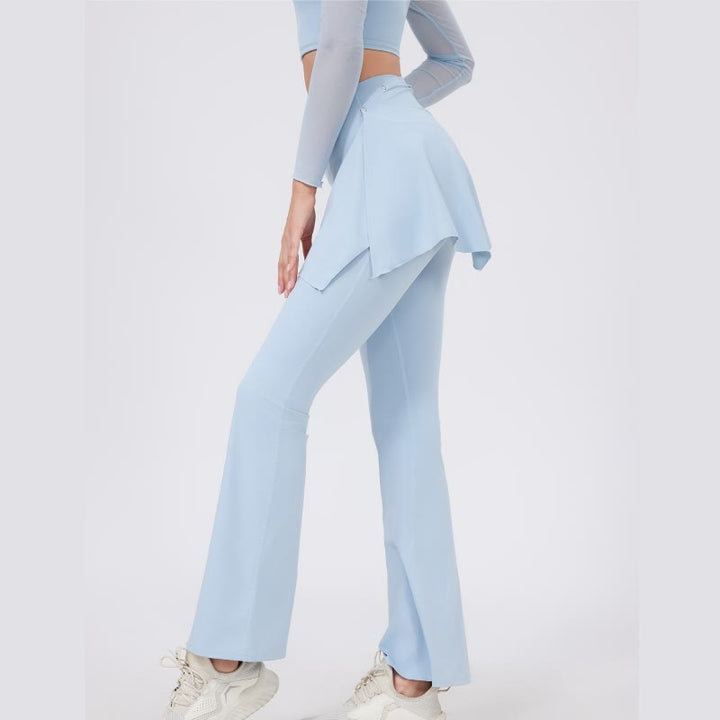 Olivenorma Wide Leg Flare Leggings 2Pcs Hip Cover Up And Yoga Pants Set - image 8