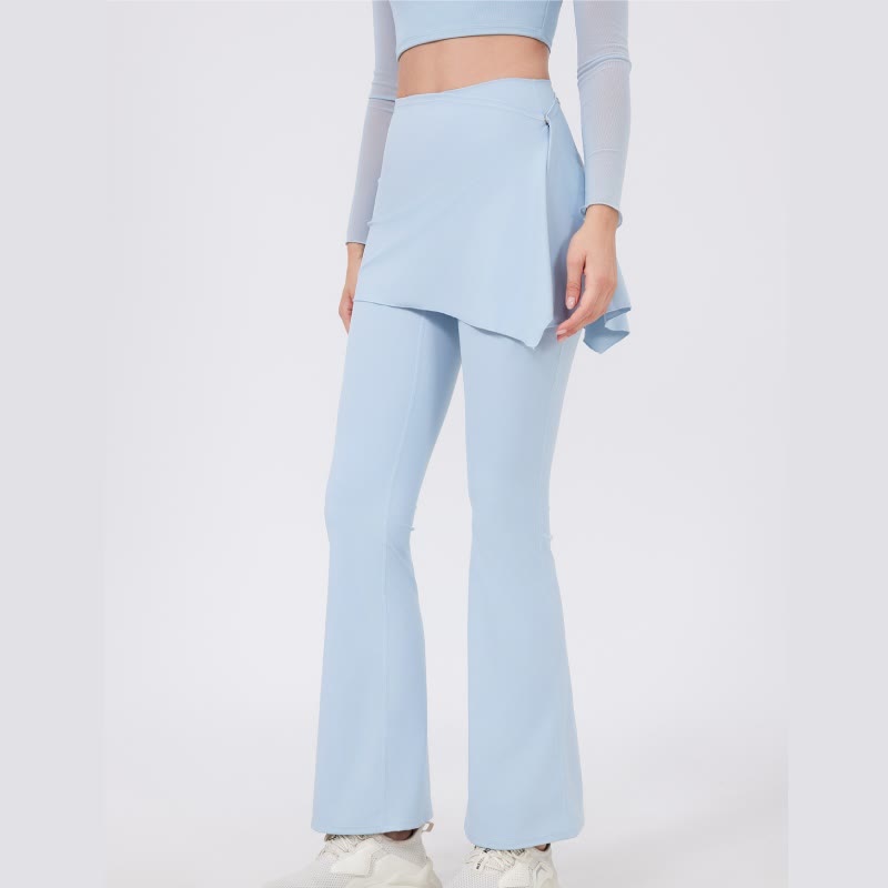 Olivenorma Wide Leg Flare Leggings 2Pcs Hip Cover Up And Yoga Pants Set - image 7