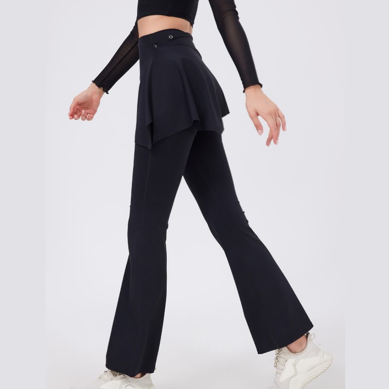 Olivenorma Wide Leg Flare Leggings 2Pcs Hip Cover Up And Yoga Pants Set - image 5