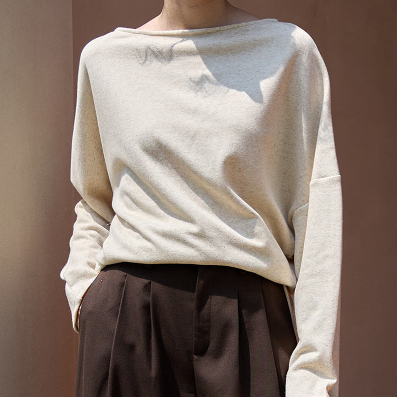 Olivenorma Designed Long Sleeve Cotton Linen Blouses Regular Fit Tops Sweatshirt - image 6