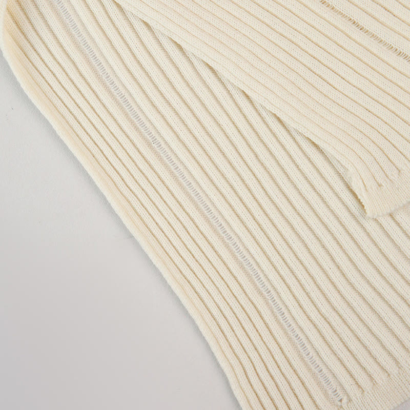 Olivenorma Long Sleeve Blouses Shirt Ribbed Knit Slits Top Women Sweatshirt - image 12