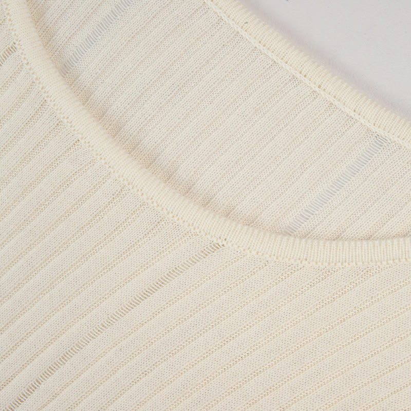 Olivenorma Long Sleeve Blouses Shirt Ribbed Knit Slits Top Women Sweatshirt - image 11