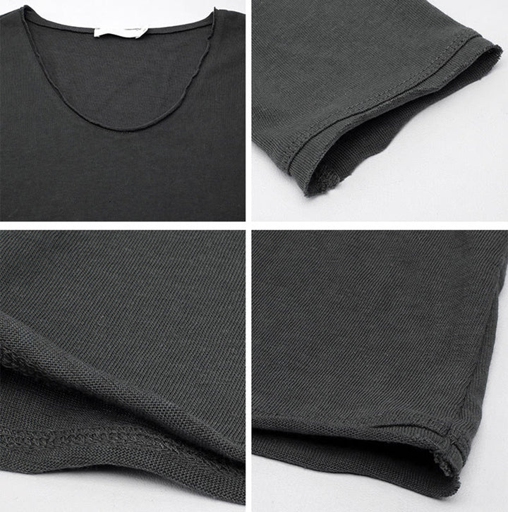 Olivenorma Solid Color U-shaped Collared Rolled Long-Sleeve Top Women Sweatshirt - image 13