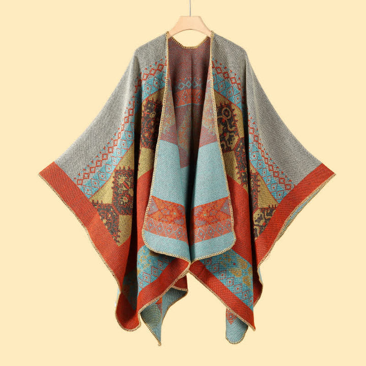 Olivenorma Boho Patchwork Open Front Shawl Cardigan - image 1