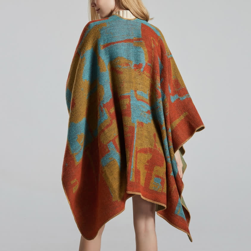 Olivenorma Boho Patchwork Open Front Shawl Cardigan - image 6