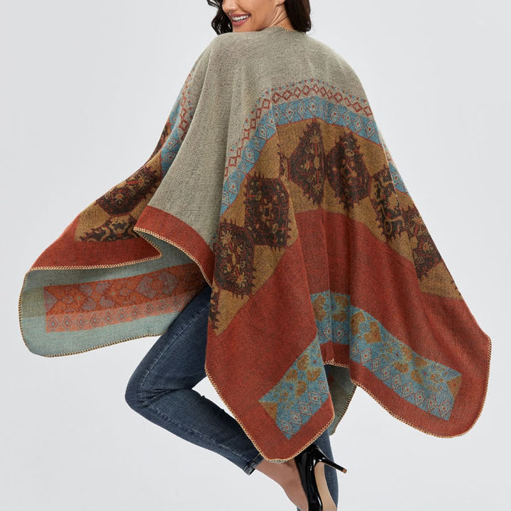 Olivenorma Boho Patchwork Open Front Shawl Cardigan - image 2